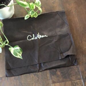 COLE HAAN shoes boots chocolate brown dustbag travel bag